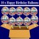 10 Geburtstags-Luftballons, Happy Birthday Balloons, Holografische Ballons mit Helium