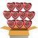 10 rote Herzluftballons aus Folie: Zur Rosenhochzeit herzlichste Glückwünsche!