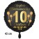 Luftballon aus Folie zum 10. Jahrestag und Jubiläum, 43 cm, schwarz, Satin