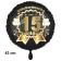 Luftballon aus Folie zum 15. Jahrestag und Jubiläum, 43 cm, schwarz, Satin