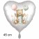 1. Geburtstag Herzballon aus Folie mit Bärchen Balloons, 45cm
