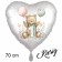 1. Geburtstag Herzballon aus Folie mit Bärchen Balloons, 70cm