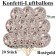 Konfetti-Luftballons 30 cm, Rosegold, 20 Stück