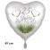 25 Jahre. 45 cm großer Herzluftballon mit Helium zur Silbernen Hochzeit