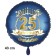 Luftballon aus Folie zum 25. Jahrestag und Jubiläum, 43 cm, blau,  inklusive Helium