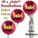 30 "Sale!" Rundballons aus Folie in Rot mit 3 Liter Ballongas