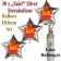 30 "Sale!" Sternballons aus Folie in Silber mit 3 Liter Ballongas