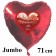40 Jahre Rubinhochzeit, Alles Gute, 71 cm großer Luftballon in Herzform, rot