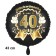 Luftballon aus Folie zum 40. Jahrestag und Jubiläum, 43 cm, schwarz,  inklusive Helium
