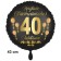 Luftballon aus Folie zum 40. Jahrestag und Jubiläum, 43 cm, schwarz, Satin