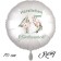 Großer Luftballon zum 45. Geburtstag, Herzlichen Glückwunsch - Boho