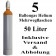 5 Ballongas Helium 50 Liter Mehrwegflaschen