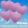 Große Herzluftballons, 100 cm, Rosa, 5 Stück