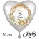 Zur Hölzernen Hochzeit - 5 Jahre, Luftballons aus Folie, 70 cm, Satinweiß