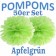 Pompoms Apfelgrün, 50 Stück