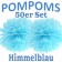 Pompoms Himmelblau, 50 Stück