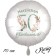 Großer Luftballon zum 50. Geburtstag, Herzlichen Glückwunsch - Boho