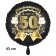 Luftballon aus Folie zum 50. Jahrestag und Jubiläum, 43 cm, schwarz,  inklusive Helium