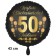 Luftballon aus Folie zum 50. Jahrestag und Jubiläum, 43 cm, schwarz, Satin,  inklusive Helium