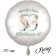 Großer Luftballon zum 53. Geburtstag, Herzlichen Glückwunsch - Boho