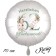 Großer Luftballon zum 62. Geburtstag, Herzlichen Glückwunsch - Boho