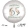 Großer Luftballon zum 65. Geburtstag, Herzlichen Glückwunsch - Boho