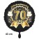 Luftballon aus Folie zum 70. Jahrestag und Jubiläum, 43 cm, schwarz,  inklusive Helium
