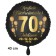 Luftballon aus Folie zum 70. Jahrestag und Jubiläum, 43 cm, schwarz, Satin