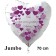 Großer Herzluftballon in Weiß "Du bist mein größter Schatz!" zum Valentinstag