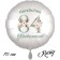 Großer Luftballon zum 84. Geburtstag, Herzlichen Glückwunsch - Boho