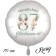 Großer Luftballon zum 87. Geburtstag, Herzlichen Glückwunsch - Boho