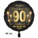 Luftballon aus Folie zum 90. Jahrestag und Jubiläum, 43 cm, schwarz, Satin
