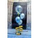 Geburtstags Ballon-Bouquet Blue & Gold Dots