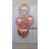 Luftballon-Bouquet Rosegold mit Konfetti Luftballon