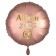 5 Stück Rundballons roségold Abitur 2024. 43 cm, Heliumballons