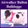 Airwalker Luftballon, Bulldogge, mit Helium laufender Tier-Ballon