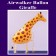 Airwalker Luftballon, Giraffe, mit Helium laufender Tier-Ballon