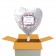 Alles Gute zu Deiner Kommunion, Herzluftballon in Weiß, Vintag-1, mit Helium