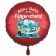 Alles Gute zum Führerschein! Satinroter Luftballon, 45 cm, inklusive Helium