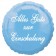 Alles Gute zur Einschulung. Hellblauer Luftballon aus Folie, 45 cm, ohne Helium zum Schulanfang
