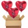 Alles Liebe zum Muttertag, 3 Herzluftballons aus Folie mit Helium zum Versand im Karton, Ballongruß, Glückwunsch zum Muttertag