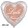 Alles Liebe zur Hochzeit, Luftballon aus Folie in Herzform, 45 cm, ohne Helium