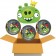 4 Angry Birds Orbz Luftballons aus Folie, inklusive Helium, 3 Orbz und 1 Shape