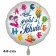Luftballon aus Folie, 45 cm, inklusive Helium, Satin de Luxe, weiß zur Ein schulung: Auf geht's! Schule!