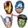 Avengers Masken zum Kindergeburtstag, 6 Stück