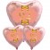 Ballon-Bouquet Herzluftballons aus Folie, Rosegold, zum 92. Geburtstag, Rosa-Gold