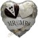 Detailansicht Folienballon Mr & Mrs Wedding Couple
