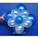Ballonblumen aus Luftballons, Blau-Weiß Metallic, Set aus 5 Stück