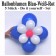 Blumen aus Luftballons, Ballonblumen-Set, Blau-Weiß-Rot, 5 Stück
