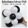 Ballonblumen aus Luftballons, Schwarz-Weiß, Set aus 5 Stück